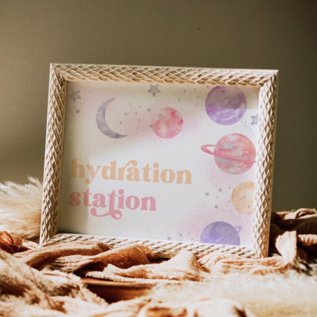 Poster Sinal de Estação de Hipertensão Espacial da Menina (Criador carregado)