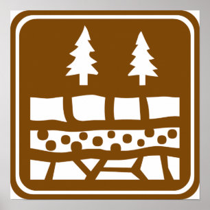 Poster Sinal de Estrada Geológico