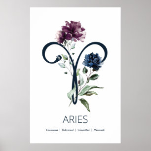 Poster Sinal de Estrela Zodiac Aries
