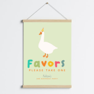 Poster Sinal de Favor de Aniversário de 2 anos Green Two