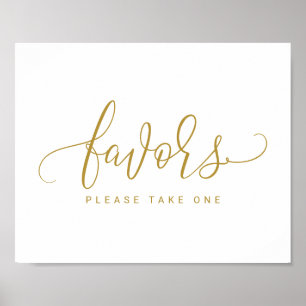 Poster Sinal de Favor de Casamento - Bounce Script (Doura