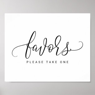 Poster Sinal de Favor de Casamento - Caligrafia Bounce (P