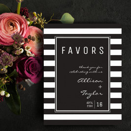 Poster Sinal de Favor de Casamento Minimalista com Listra