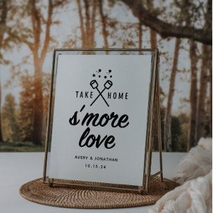 Poster Sinal de Favor de Casamento S'more Love