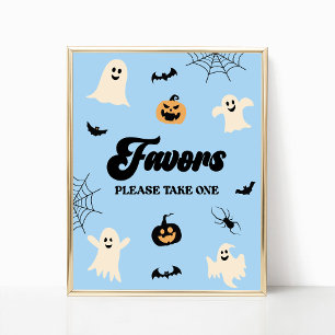 Poster Sinal de Favor de Festa Assustadora de Halloween A