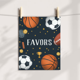 Poster Sinal de Favor de Festa de aniversário Azul para R