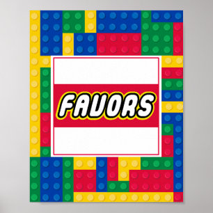 Poster Sinal de FAVOR de Festa de Aniversário de Construt
