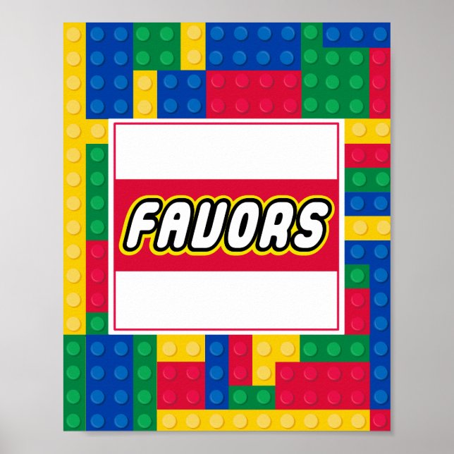 Poster Sinal de FAVOR de Festa de Aniversário de Construt (Frente)