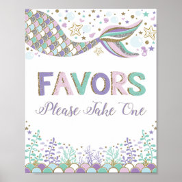 Poster Sinal de Favor de Sereia Barra de Doce Decoração d