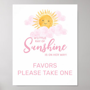 Poster Sinal de Favor do Raio de Sol