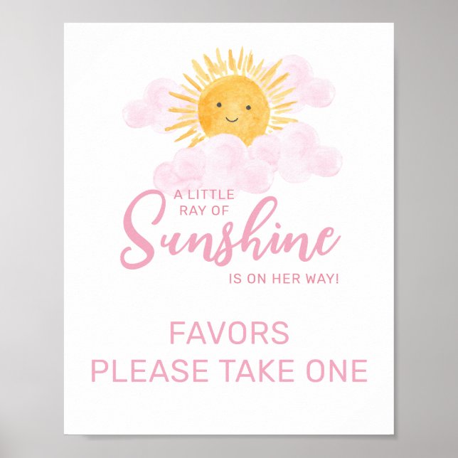 Poster Sinal de Favor do Raio de Sol  (Frente)