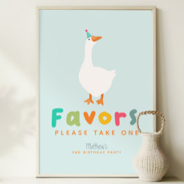 Pôster Sinal de Favor do segundo aniversário de Ganso de 