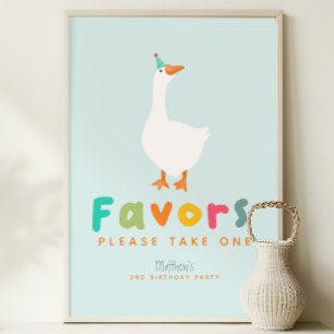 Pôster Sinal de Favor do segundo aniversário de Ganso de