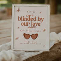 Sinal de Favor dos Óculos de Sol de Casamento Retr