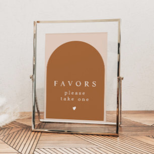 Poster Sinal de Favor Moderno Laranja Queimado MIA