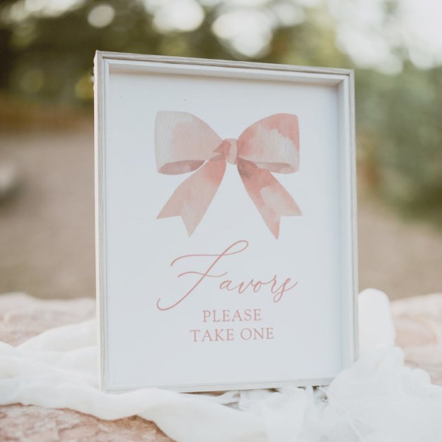 Poster Sinal de favorecimento de Chá de fraldas Arco rosa (Criador carregado)