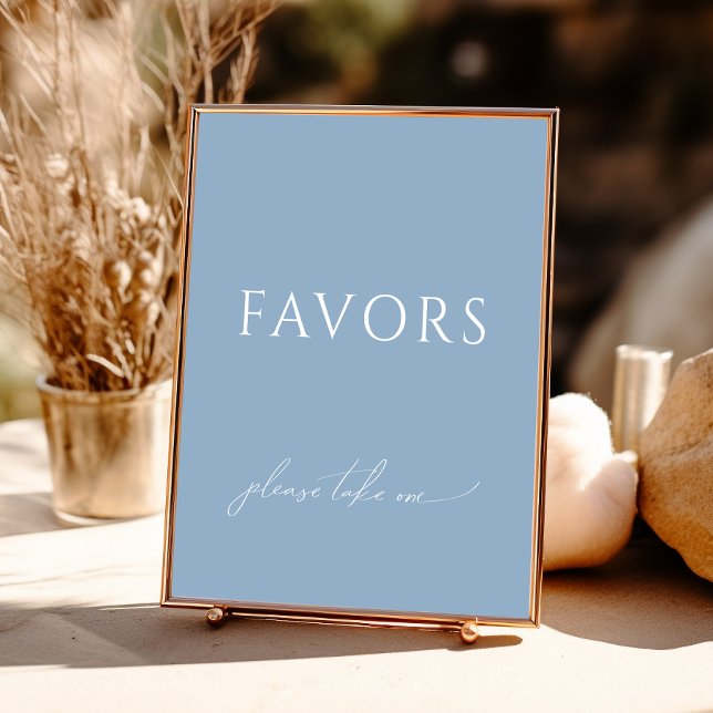 Poster Sinal de favorecimento de Chá de fraldas Azul Dust (Criador carregado)