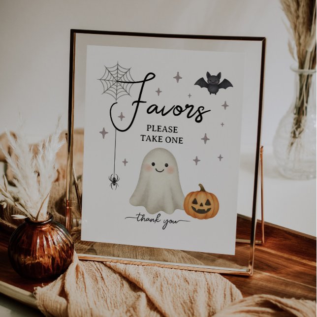 Poster Sinal de Favoritos ao Chá de fraldas do Halloween (Criador carregado)
