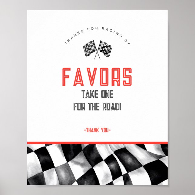 Poster Sinal de Favoritos da Festa de aniversário do Carr (Frente)