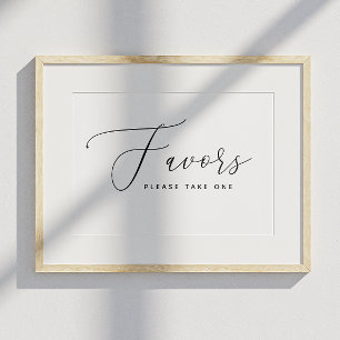 Poster Sinal de Favoritos de Casamento de Script Elegante