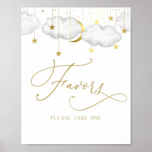 Poster Sinal de favoritos de Chá de fraldas de estrela p