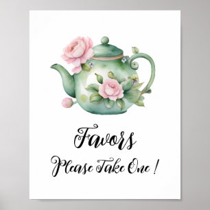 Poster Sinal de Favoritos de Conjunto de Cores Aquáticas