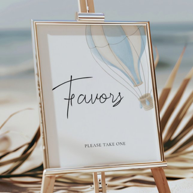 Poster Sinal de Favoritos do Chá de fraldas de Ar Quente  (Criador carregado)