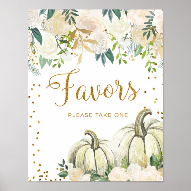 Poster Sinal de Favoritos para festas de Abóbora Dourada  (Frente)