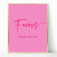 Sinal de Favoritos para festas Rosa Quente Moderno