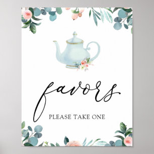 Poster Sinal de Favoritos para Hora do Chá