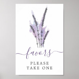 Poster Sinal de favoritos roxos mínimo Lavanda