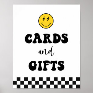 Poster Sinal de Feliz Rosto Um Cara Feliz Cartões e Prese