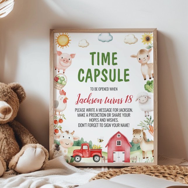 Poster Sinal de Festa de aniversário Horário dos Animais  (Criador carregado)