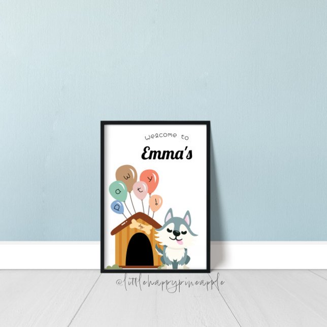 Poster Sinal de Festa de aniversário rouco (Criador carregado)