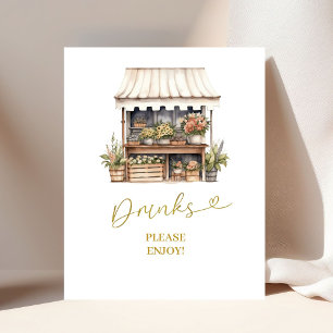 Poster Sinal de festa de bebidas Ela está fora do mercado