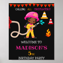 Sinal de festa de boas-vindas do bombeiro