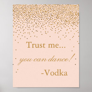 Pôster Sinal de Festa de casamento de Confetti Rosa e Dou