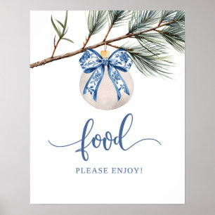 Poster Sinal de festa de comida de inverno em estilo chin