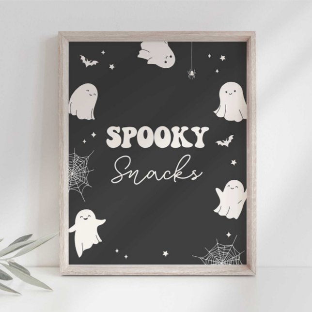 Poster Sinal de Festa de Halloween de Lanches Assustadore (Criador carregado)