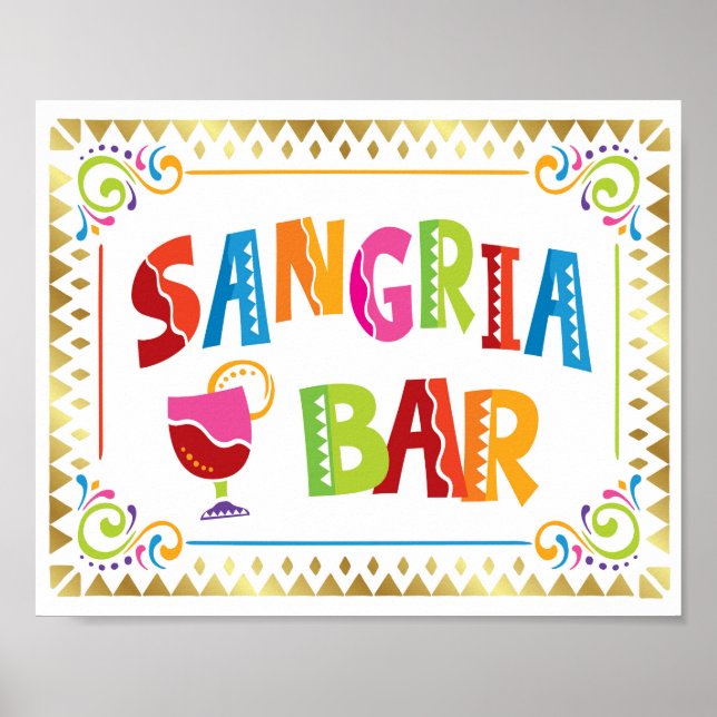 Poster Sinal de Festa do BAR SANGRIA (Frente)