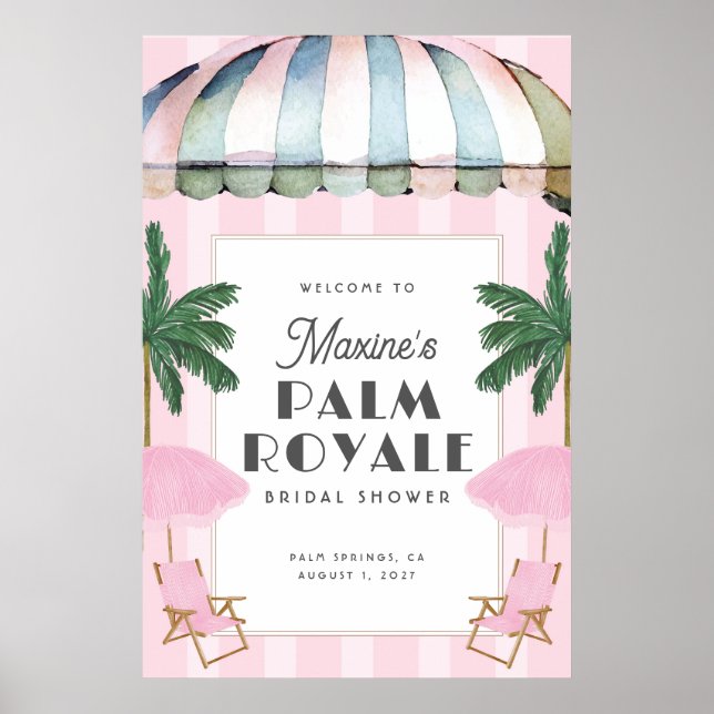 Poster Sinal de festa Palm Royale (Frente)