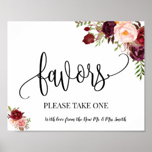 Poster Sinal de festa recepção de casamento boho marsal