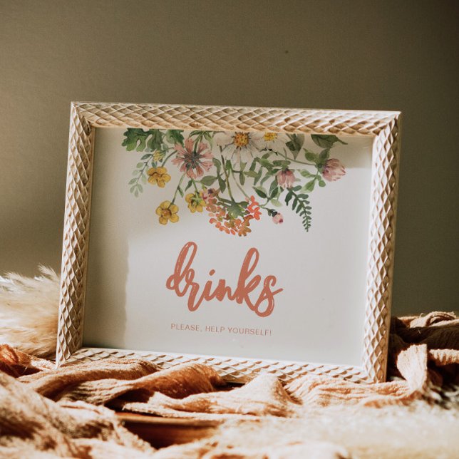 Poster Sinal de flor selvagem editável (Criador carregado)