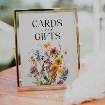 Sinal de Flores Presas Cartões de Flor Selvagem e