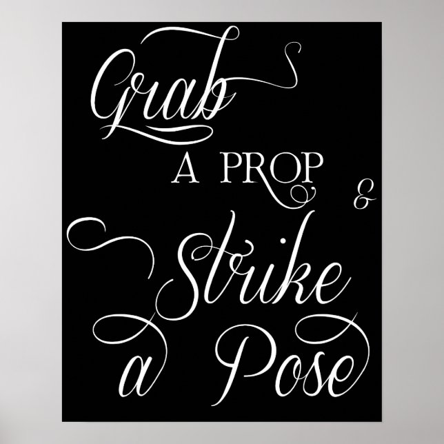 Poster Sinal de Foto Booth de Casamento (Frente)