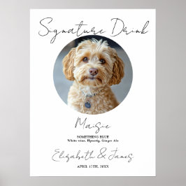 Poster Sinal de foto de cachorro de estimação para bebida