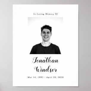 Poster Sinal De Foto Funeral, Celebração Do Sinal De Vida