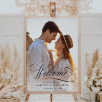 Sinal de Fotografia de Boas-vindas do Casamento da