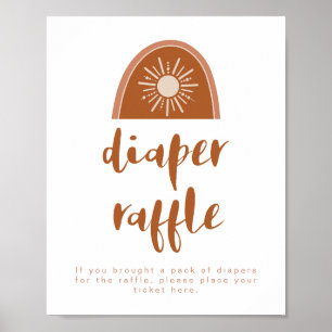 Poster Sinal de Fralda arco-íris de Raffle TINLEY Boho T