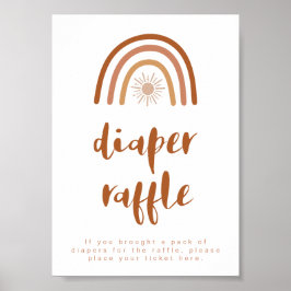 Poster Sinal de Fralda arco-íris de Raffle TINLEY Boho T